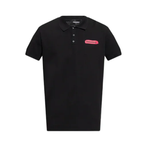 Dsquared2 Logo Printed Straight Hem Polo Shirt