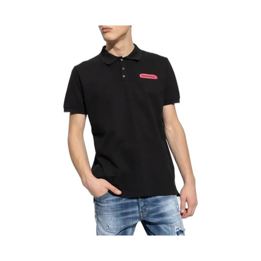 Dsquared2 Logo Printed Straight Hem Polo Shirt