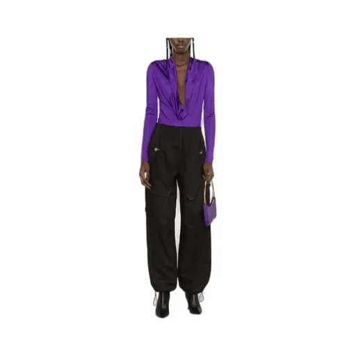 Cowl Neck Long-Sleeve Bodysuit