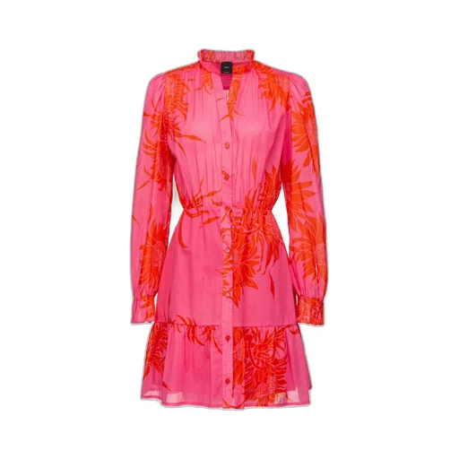 Pinko Floral Printed Long-Sleeved Dress