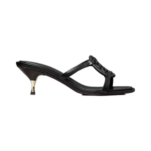 Tory Burch Logo Detailed Heeled Sandals