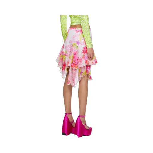 Versace Allover Floral Printed Mini Skirt