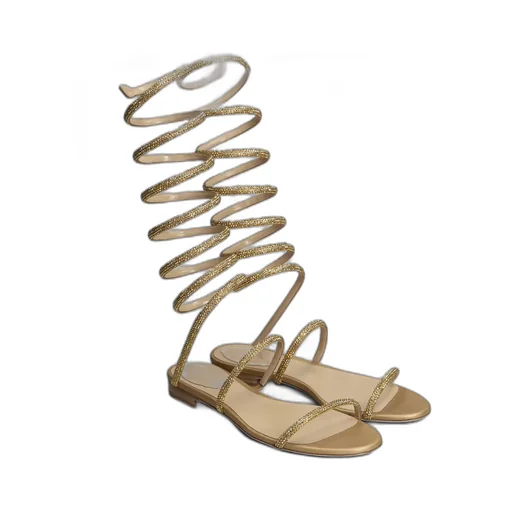 René Caovilla Supercleo Embellished Flat Sandals