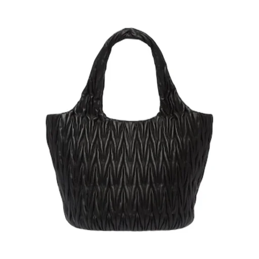 Miu Wander Matelassé Nappa Leather Tote