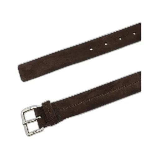 Prada Logo-Engraved Buckle Belt