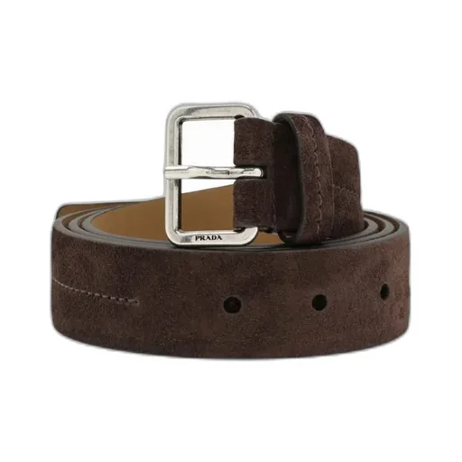 Prada Logo-Engraved Buckle Belt