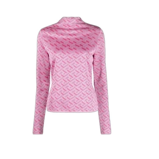 La Greca Monogram Long-Sleeve Top