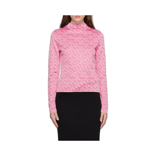 La Greca Monogram Long-Sleeve Top