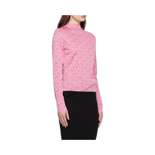 La Greca Monogram Long-Sleeve Top