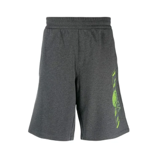 Logo-Print Cotton Knee-Length Shorts