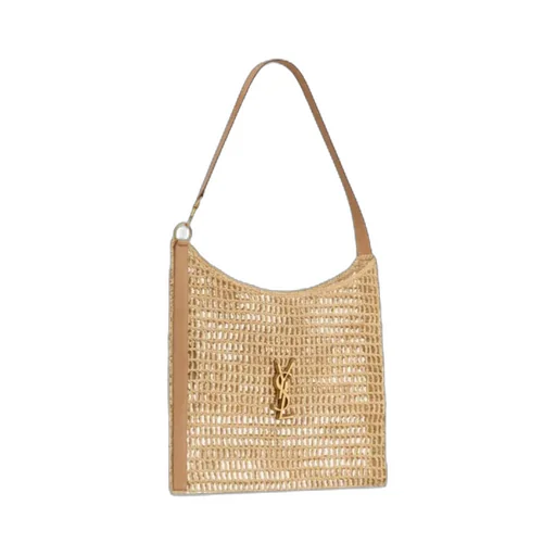 Saint Laurent Oxalis Logo Plaque Shopping Bag