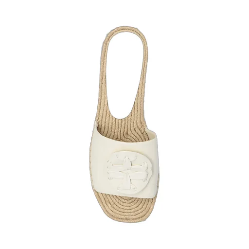 Tory Burch Double T Slip-On Espadrille Slides