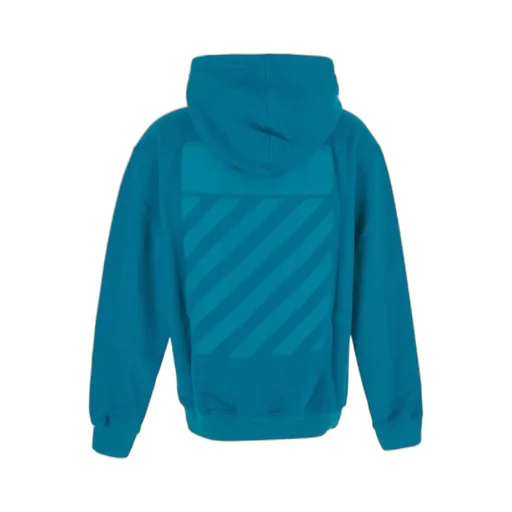 Diagonal-Stripe Drawstring Hoodie