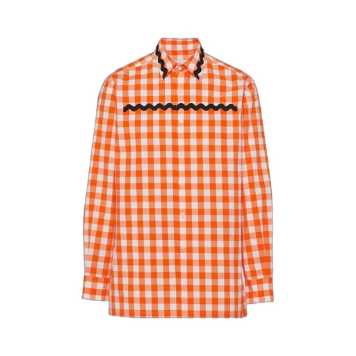 Prada Check-Printed Buttoned Shirt