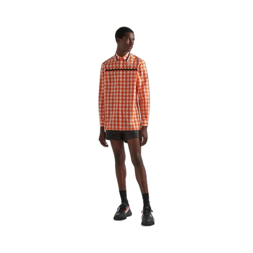 Prada Check-Printed Buttoned Shirt