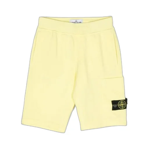 Stone Island Junior Compass-Patch Cargo Track Shorts