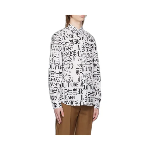 Flocked-Logo Long-Sleeve Shirt