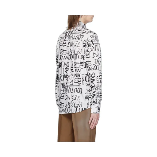 Flocked-Logo Long-Sleeve Shirt