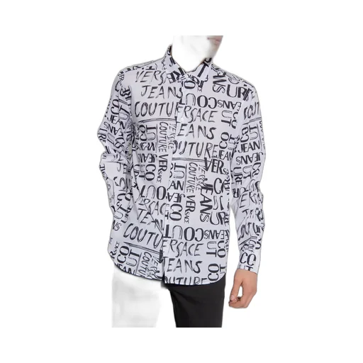 Flocked-Logo Long-Sleeve Shirt