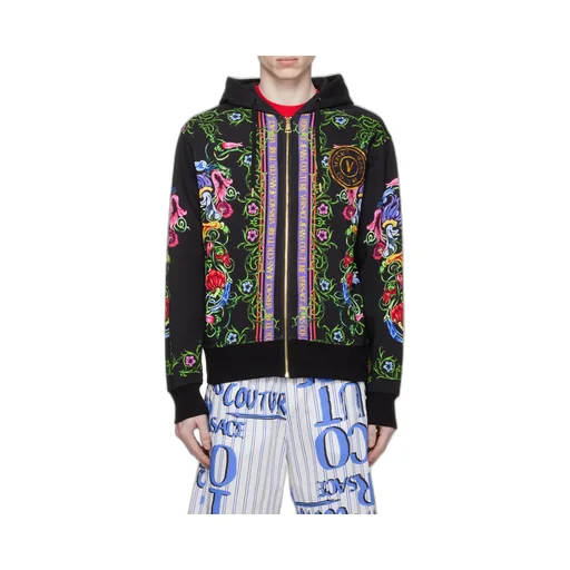 Baroque-Print Cotton Hoodie