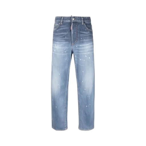 Dsquared2 Logo Patch Distressed Jeans