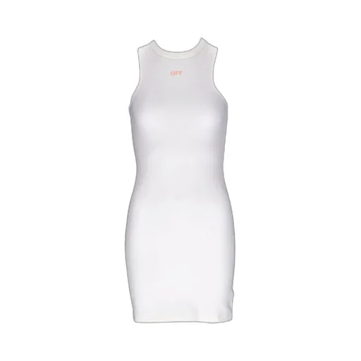 Off-White Sleek Rowing Crewnek Sleeveless Mini Dress