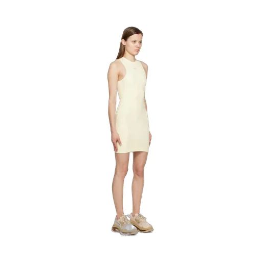 Off-White Sleek Rowing Crewnek Sleeveless Mini Dress