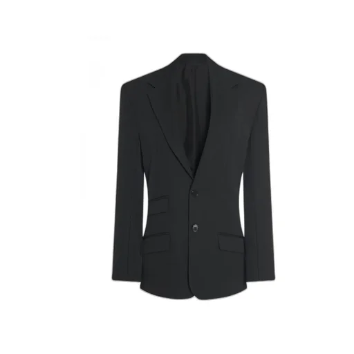 Single-Breasted Wool Suit Jacket