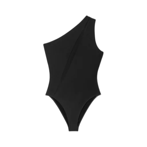 Versace One-Shoulder Cut-Out Swimsuit