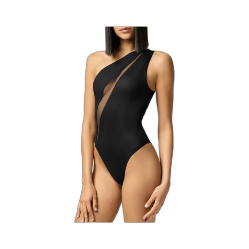 Versace One-Shoulder Cut-Out Swimsuit