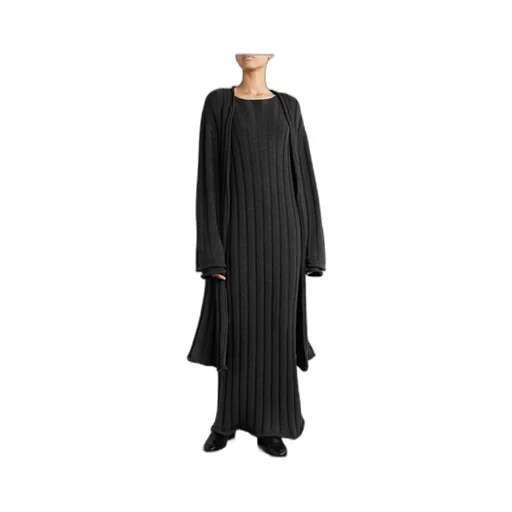 Danielas Rib Wool Blended Extra Long Dress