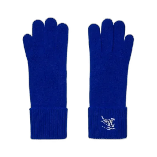 Burberry Equestrian Knight Logo Embroidered Full-Finger Gloves