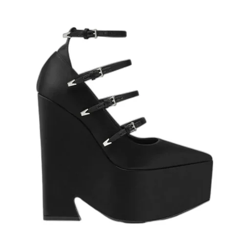 Versace Tempest Strappy Platform Pointed Toe Pumps