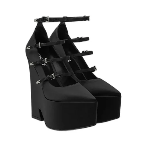 Versace Tempest Strappy Platform Pointed Toe Pumps