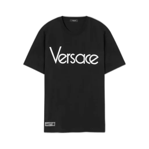Versace Logo-Embroidered Crewneck T-Shirt