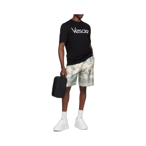Versace Logo-Embroidered Crewneck T-Shirt
