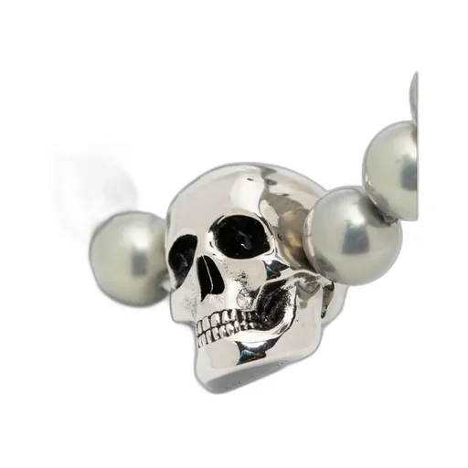 Alexander Mcqueen Skull Charm Stud Embellished Bracelet