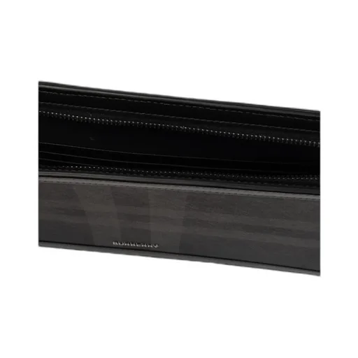 Burberry Frame Logo Plaque Checked Clutch Bag