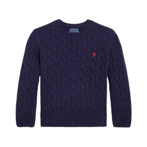 Polo Ralph Lauren Kids Logo Embroidered Cable Knit Jumper