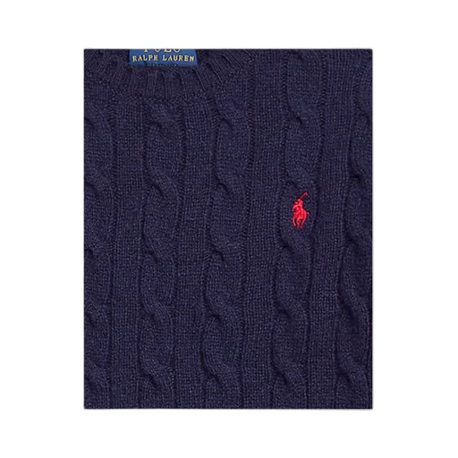 Polo Ralph Lauren Kids Logo Embroidered Cable Knit Jumper
