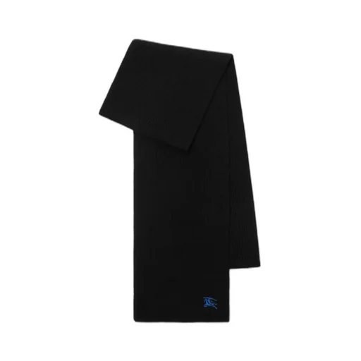Burberry Ekd Embroidered Ribbed-Knit Scarf