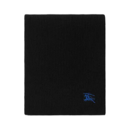 Burberry Ekd Embroidered Ribbed-Knit Scarf
