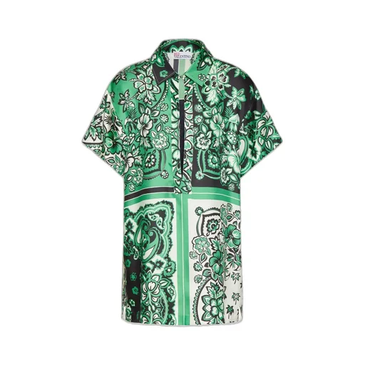 Redvalentino Bandana Printed Short-Sleeved Shirt