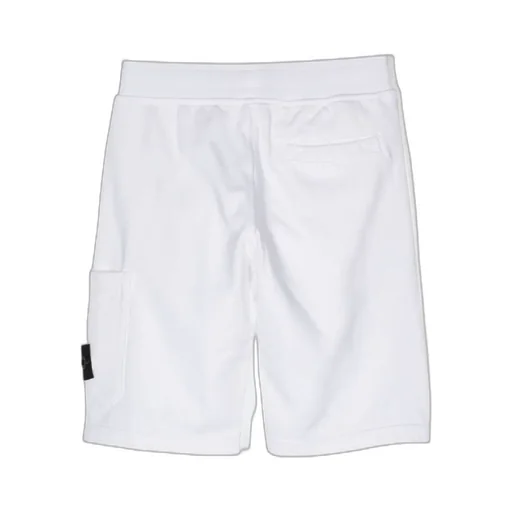 Stone Island Junior Compass-Patch Cargo Track Shorts