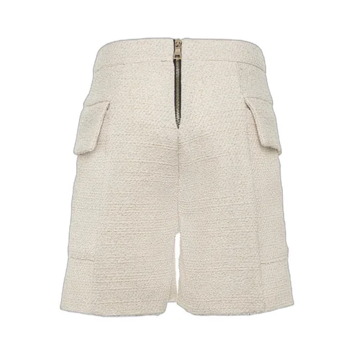 Balmain Kids Embossed Button Knitted Shorts