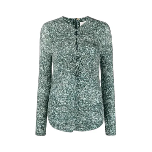 Animal-Print Cut-Out Top