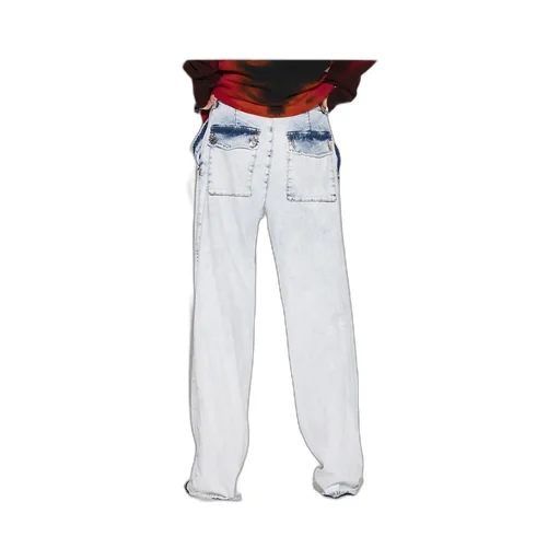 Dsquared2 High Waisted Straight Leg Jeans
