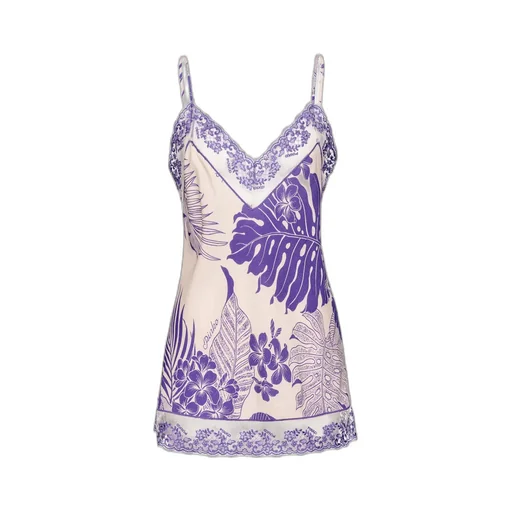 Pinko Tropical-Printed Marocain Top