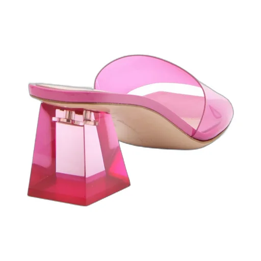 Cosmic 55Mm Square-Toe Transparent Mules