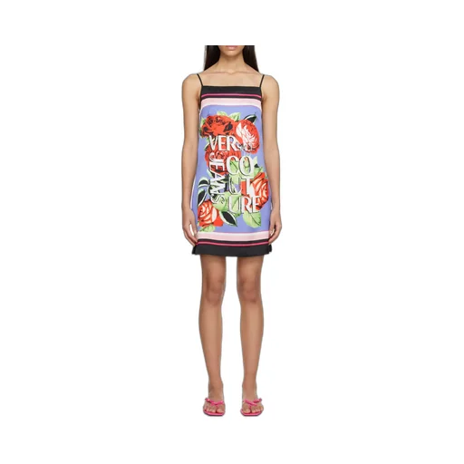 Graphic-Print Sleeveless Mini Dress